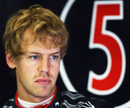 A focused Sebastian Vettel on Friday morning