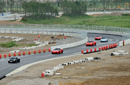 Cars on track at the new Korean Grand Prix circuit