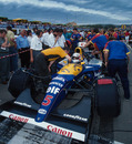 Nigel Mansell waits on the grid before the start of the Australian Grand Prix