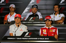 The drivers answer questions in Thursday's press conference