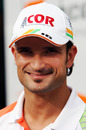 Vitantonio Liuzzi looks happy to be back at Monza