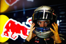 Sebastian Vettel readies himself for action