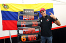 Pastor Maldonado celebrates becoming the 2010 GP2 champion