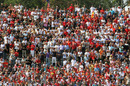 Plenty of Ferrari fans fill the Monza circuit