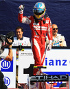 Fernando Alonso celebrates victory