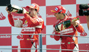 Fernando Alonso toasts his victory