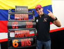 Pastor Maldonado celebrates winning the GP2 championship