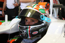 Tonio Liuzzi in the cockpit of his Force India