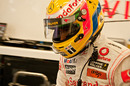 Lewis Hamilton minutes before heading out to the grid