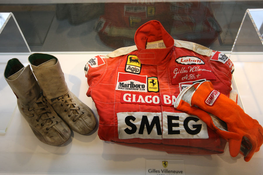 Gilles Villeneuve's overalls, boots and gloves