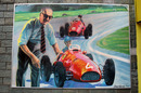 Painting of Enzo Ferrari