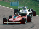 Gilles Villeneuve leads Alan Jones at the 1979 Canadian Grand Prix