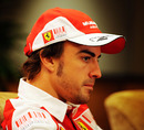 Fernando Alonso attends a press conference