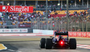 Sebastian Vettel leaves the pits