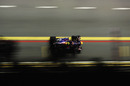 An aerial view of Mark Webber during first practice