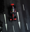 Lewis Hamilton positions his car for the next corner