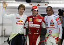 Sebastian Vettel, pole-sitter Fernando Alonso and Lewis Hamilton take the plaudits after Qualifying in Singapore 