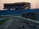 Dario Franchitti leads the field during the Cafes do Brasil Indy 300