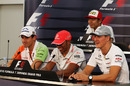 Drivers attend Thursday's press conference at Suzuka