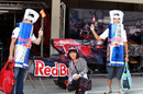Fans outside the Toro Rosso garage