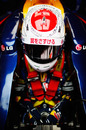 Sebastian Vettel in the Red Bull cockpit