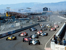 Alan Jones leads the field away on his way to victory at the Caesar's Palace Grand Prix