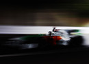 Adrian Sutil blasts through the tunnel after the Degner corners