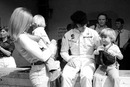 Jackie Stewart with his family after winning his first world championship