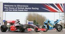 A sign of the times at Silverstone  - the home of two grand prix