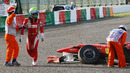 Felipe Massa heads into retirement after hitting Tony Liuzzi's Force India