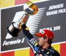 Sebastian Vettel collects another oversized trophy