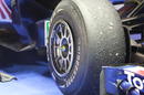 A photograph shows how close Mark Webber's tyre was to coming off