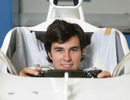 Sergio Perez during his seat fitting for the Sauber C29