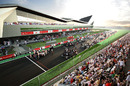 An artist's impression of the new Silverstone pit and paddock complex