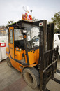 A forklift truck at the circuit
