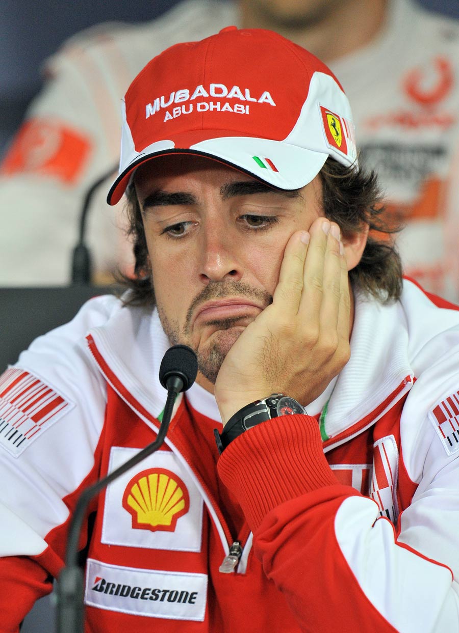 Fernando Alonso during Thursday's press conference