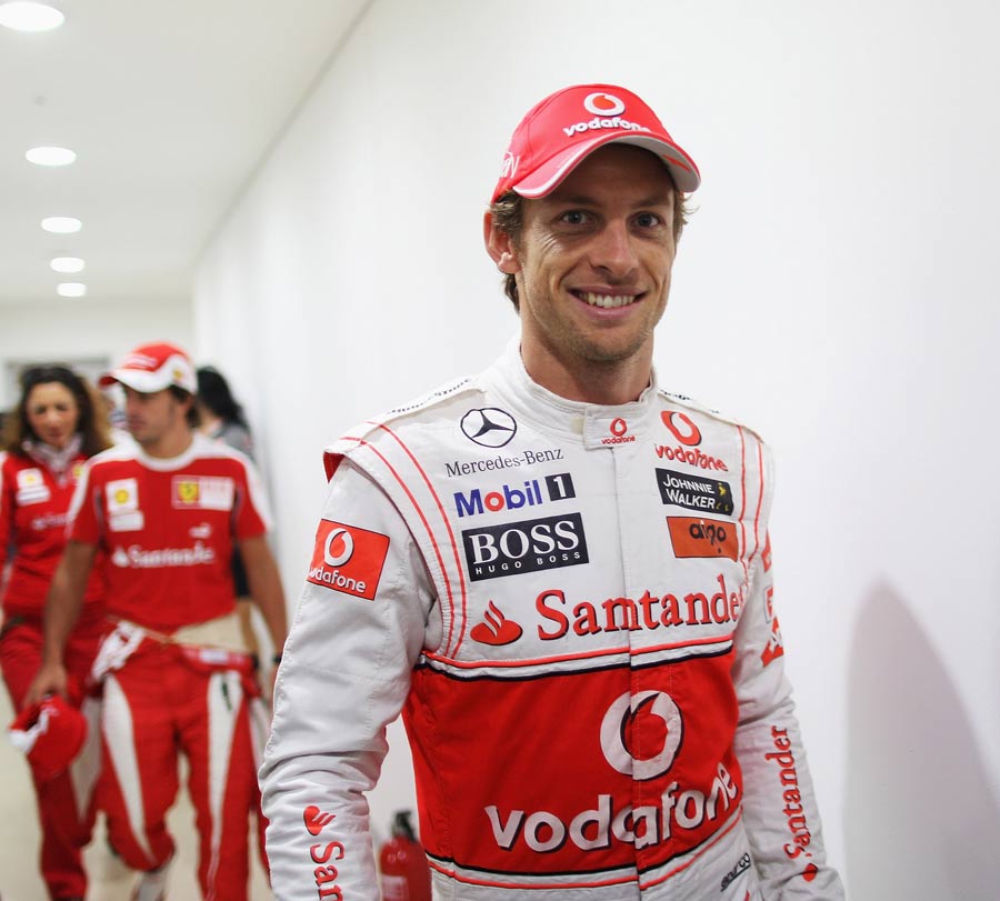 Jenson Button in relaxed mood on Thursday
