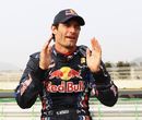 Mark Webber indicates how tight it is at the top