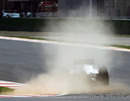 Tonio Liuzzi kicks up dust in his Force India