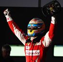 Fernando Alonso celebrates victory