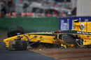 Vitaly Petrov's wrecked Renault