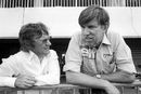 Bernie Ecclestone talks to Ken Tyrrell at the 1976 French Grand Prix