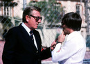 FISA president Jean Marie Balestre in conversation with FOCA CEO Bernie Ecclestone at the height of the FISA-FOCA war 