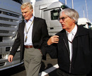 Max Mosley and Bernie Ecclestone in the paddock