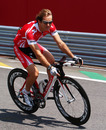 Jarno Trulli cycles the circuit