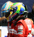 Fernando Alonso and Felipe Massa after the race