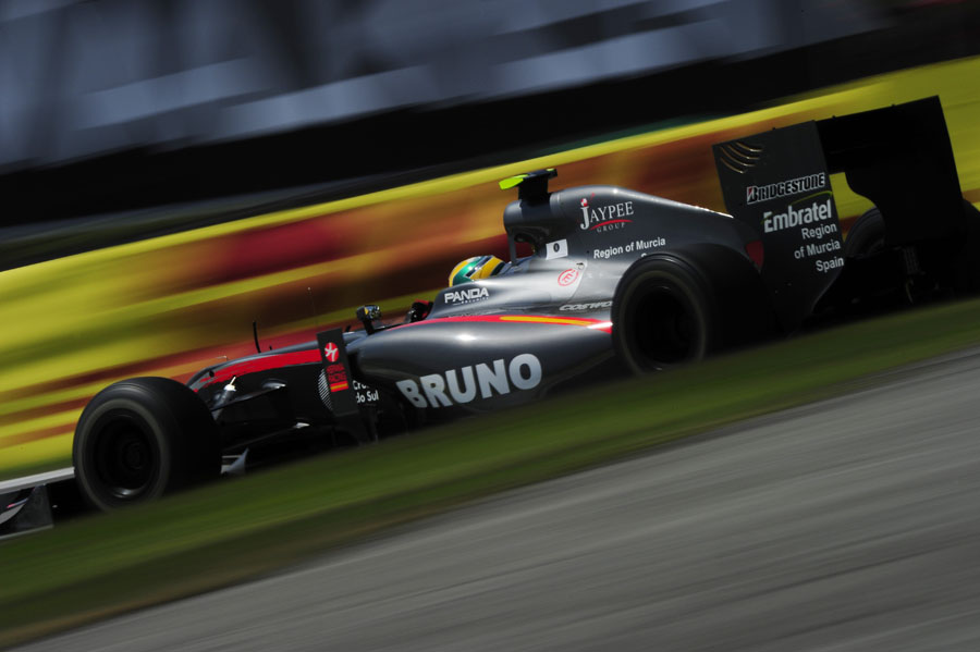Bruno Senna on track in front of his home crowd
