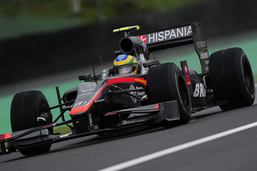Bruno Senna on track in his HRT