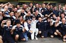 Nico Hulkenberg and his Williams team celebrate pole