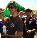 Bruno Senna and Lucas di Grassi enjoying their home grand prix